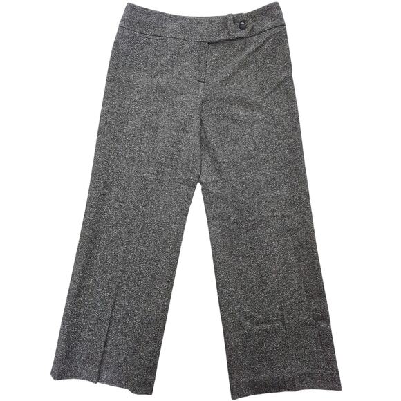 Talbots Petites Italian Black White Wool blend Stretch Dress Pants women sze 12P - Picture 1 of 7